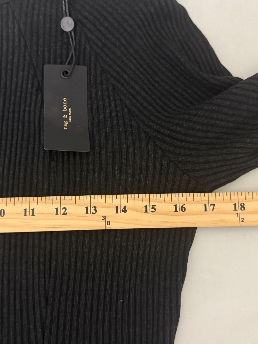 Rag & Bone Long-Sleeve Echo Ribbed Wool Midi Dress New Quiet Luxury Timeless - Picture 5 of 13